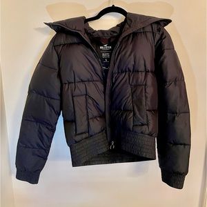 Hollister Black Puffer Jacket Size S